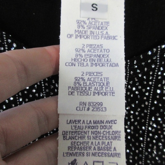 Onyx Nite Sparkle Tank Top Women S Black Party Shimmer Luxury Glam Designer 124 - Picture 4 of 9